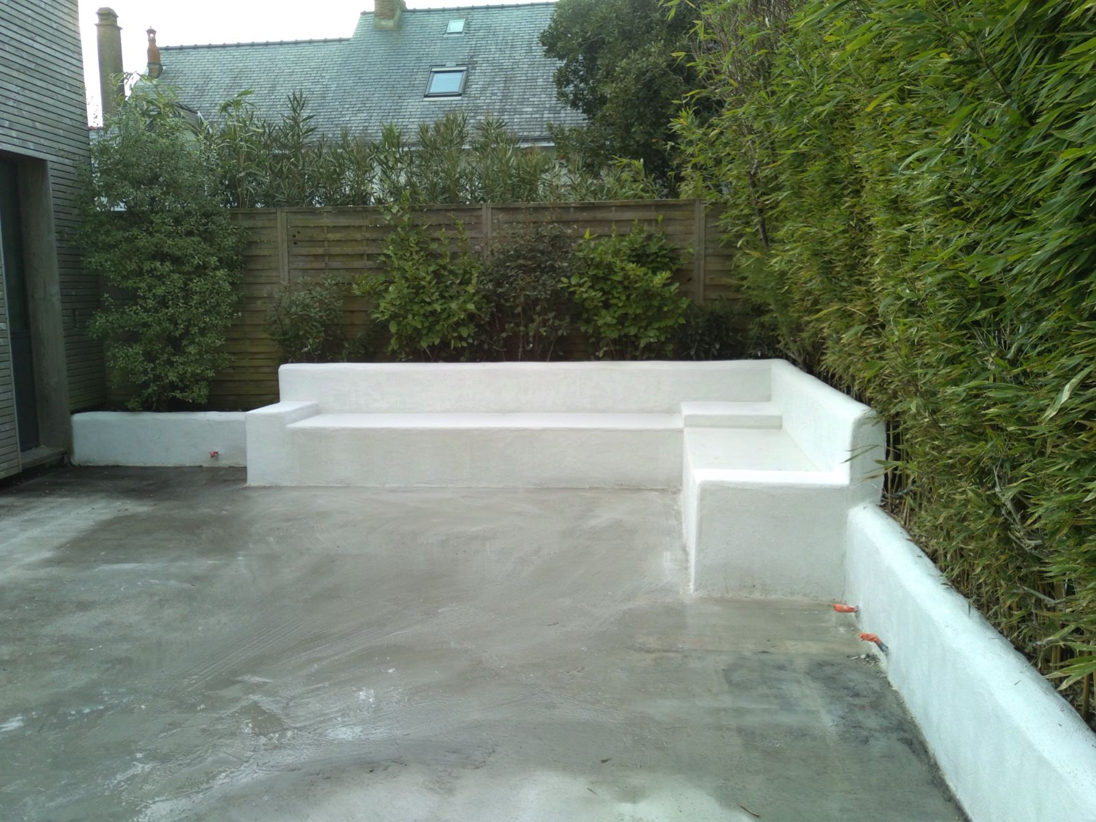 Création d'une banquette extérieur